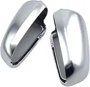 Compatible With A4 B6 B7 A6 C6 Car Rearview Mirror Cover Side Wing Mirror Protect Frame Covers Trim Silver Matte Chrome Shell Cover Car parts replacement