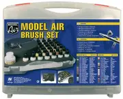Vallejo Model Air - 29 Basic colours set +Airbrush Plastic Case