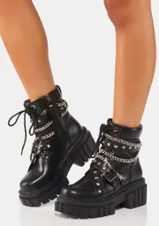[AZALEA WANG] Up All Night With You Combat Boots