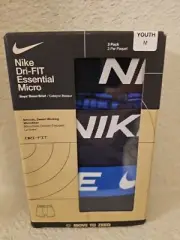 Nike Youth Boy's 3-Pairs Boxer Briefs Underwear Micro Dri-FIT Game MEDIUM