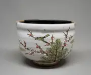 Ash glaze bowl of Hatsune from the Tale of Genji Ryoji Nakamura