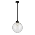 Innovations Beacon 1 Light 14.5" Mini Pendant, Black/Seeded - 288-1S-BK-G204-12