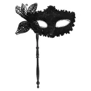 Masquerade Face Cushion Retro Venetian Mardi Gras Women Half Face Cushion Makeup Lace Face Cushion for Parties Events Black1
