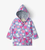 NEW Stamped Apples Girls Kids Raincoat By Hatley