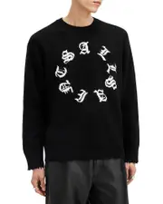Allsaints Scripture Relaxed Fit Logo Sweater