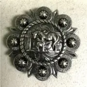 Silver Praying Cowboy Concho