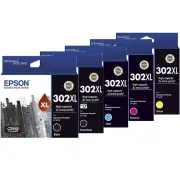 Original Epson 302XL 5 Colours Value Pack Ink Cartridge Claria Premium
