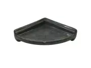 8" Ceramic Wall Corner Shelf Hand Painted Glossy Grey Black Granite Finish