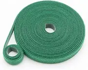 5 Meters Self Adhesive Fastener Tape Polyester PP Straps Hooks Loops Reusable Cable Wire Tie Magic Tape DIY Accessories(Green 10mm)