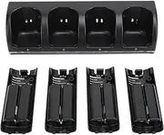 Wii Remote Controller Charger, 4 in 1 Wii Charging Dock Station with 4 Pack 2800mAh Rechargeable Battery Packs Portable Game Remote Controller Charger Station for Wii Controller