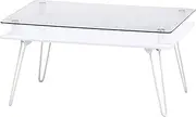 Fuji Boeki 84483 Display Low Table, 27.6 inches (70 cm), White, Tempered Glass, Claris