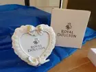 Royal Doulton TurtleDoves Porcelain w/Platinum Accent Sculpted Heart Frame - NIB