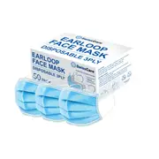 50 Pack SwissCare Disposable 3 Ply Earloop Face Masks