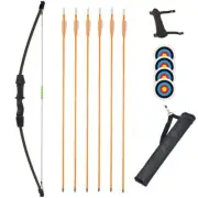 Youth Bow and Arrow Set Beginner Takedown Recurve Bow Set Outdoor Sports Arch...