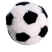 Dog Toys Soft Plush Soccer Ball Squeaker Black and White Sports Fetch 4.5"