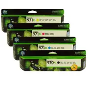HP 970XL, 971XL Ink Cartridge Value Pack - Includes: [2 x Black, 1 x Cyan, Magenta, Yellow]