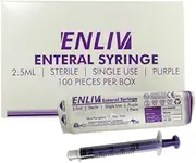 2.5ML SYRINGE, Enliv Enteral Syringe, Low Dose, Sterile, Single Use, Purple, 100 Pieces/Box