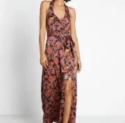 NWT ModCloth Women's We'll Meet Again Halter Dress - Red Multi - Size 20