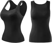 [Generic] Shamfreshen U Neck Shapewear Built-in Bra Tank, Camisole Tank with Built in Bra for Women with Support