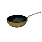 Salutella Mini Cook Gold Wok 16 Cm High Gauge Nonstick Aluminum Frying Pan Italy