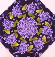 16 9.5" Flowerhouse Lilacs B2 * Stack 'n Whack Quilt Blocks*Kaleidoscope