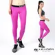【Leader X】女性專用 DotFit運動壓縮緊身褲 (紫底小點/S)
