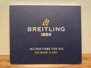 BREITLING AUTHENTIC AVENGER II GMT WATCH INSTRUCTIONS FOR USE MANUAL BOOKLET