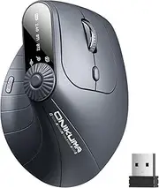 Bluetooth and 2.4GHz Wireless Vertical Ergonomic Optical Mouse- 2400 DPI, 2.4GHz,Dual Bluetooth,Triple Connectivity,8 Buttons, Rechargeable,Wireless Mice for Laptop, Desktop, PC, MacBook