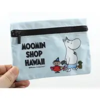 在飛比找蝦皮購物優惠-淡藍色嚕嚕米Moomin圖案小物收納包/零錢包
