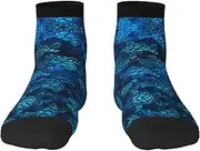 [JBYJBX] Sea Turtle-Blue Print Adult Socks Womens Mens Workout Thermal Cozy All-Season Gift Holiday Articles Use