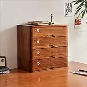 Portable Storage Wooden Desktop File Cabinet nizer with Lock and Drawers 1/2/3/4 Tier Flat File Cabinet Storage for Desktop Office Home Desktop Storage Box for Documents and Supplies (Color: D)