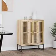 Modern Sideboard 60x30x75 cm Engineered Wood Storage Cabinet with Shelves and Doors, Durable Organizer with Iron Legs for Home and Office – Ideal for Closet, Wall, and Drawer Organization