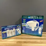 Brita Filter Water Filtration Pitcher And Qty 3 Brita Pitcher Filters