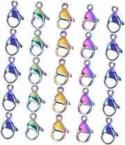 Gogogmee 20pcs Metal Buckles DIY Jewelry Clasps Colorful Lobster Clasp for DIY Pendant Key Chain Bracelet