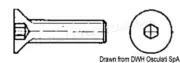 OSCULATI Countersunk socket screw 5x20 AISI 316 316.7991/5X20