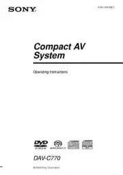 Sony DAV-C770 Home Theater System Owners Manual