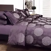 Accessorize Armure Purple Jacquard Quilt Cover Set Single