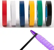 Grip Finishing Tape for Tennis Badminton - Upgraded Racket Replacement Tape 6 Pack Black Red Green Yellow White Blue