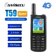 Anysecu T59 Network Radio Zello Real PTT 4G Android 9.0 GPS Wifi Walkie Talkie