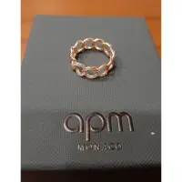 在飛比找iOPEN Mall優惠-代友出售/九成九新apm金色鎖鏈戒指