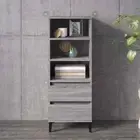 vidaXL Highboard Grey Sonoma 40x36x110 cm Engineered Wood HEE