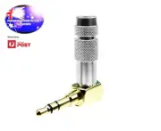 From OZ Quality 1PC Right Angle 3.5mm 1/8 Male Solder Stereo Connector FREEPOST!