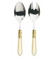 Bugatti Aladdin Gold Plated 2pc Salad Set - Ivory
