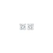 Alora 14ct White Gold 1 Carat Tw Lab Grown Diamond 4 Claw Stud Earrings