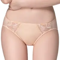 在飛比找PChome24h購物優惠-【思薇爾】花荷系列M-XL蕾絲低腰三角女內褲(木質膚)