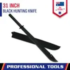 80cm Machete Survival overall Bush Hunting Camping Black Bag Knife AU Outdoor