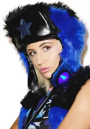 [J Valentine] Midnight Star Faux Fur Hat