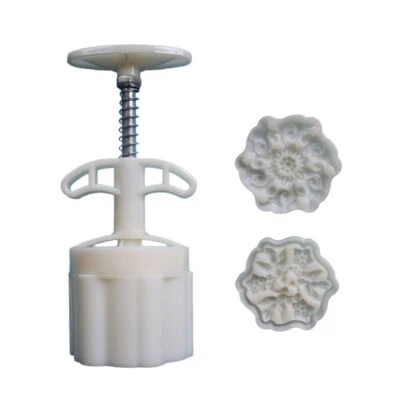 Cookie Stamp 3D Flower Pattern Moon Cake Molds Hand-Pressure Moon Cake Maker