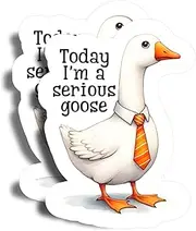 Today I'm A Serious Goose Magnet - 5" On Longest Side - Cute Business Duck Tie - 2 Pack - Thick Strong Magnet - Magnet for Fridge, Toolbox, Cars - Made in USA - PLDFMAG0771