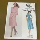 70s Vintage VOGUE Sewing Pattern Furstenberg #1853 Wrap Dress Sz 14 UC/FF